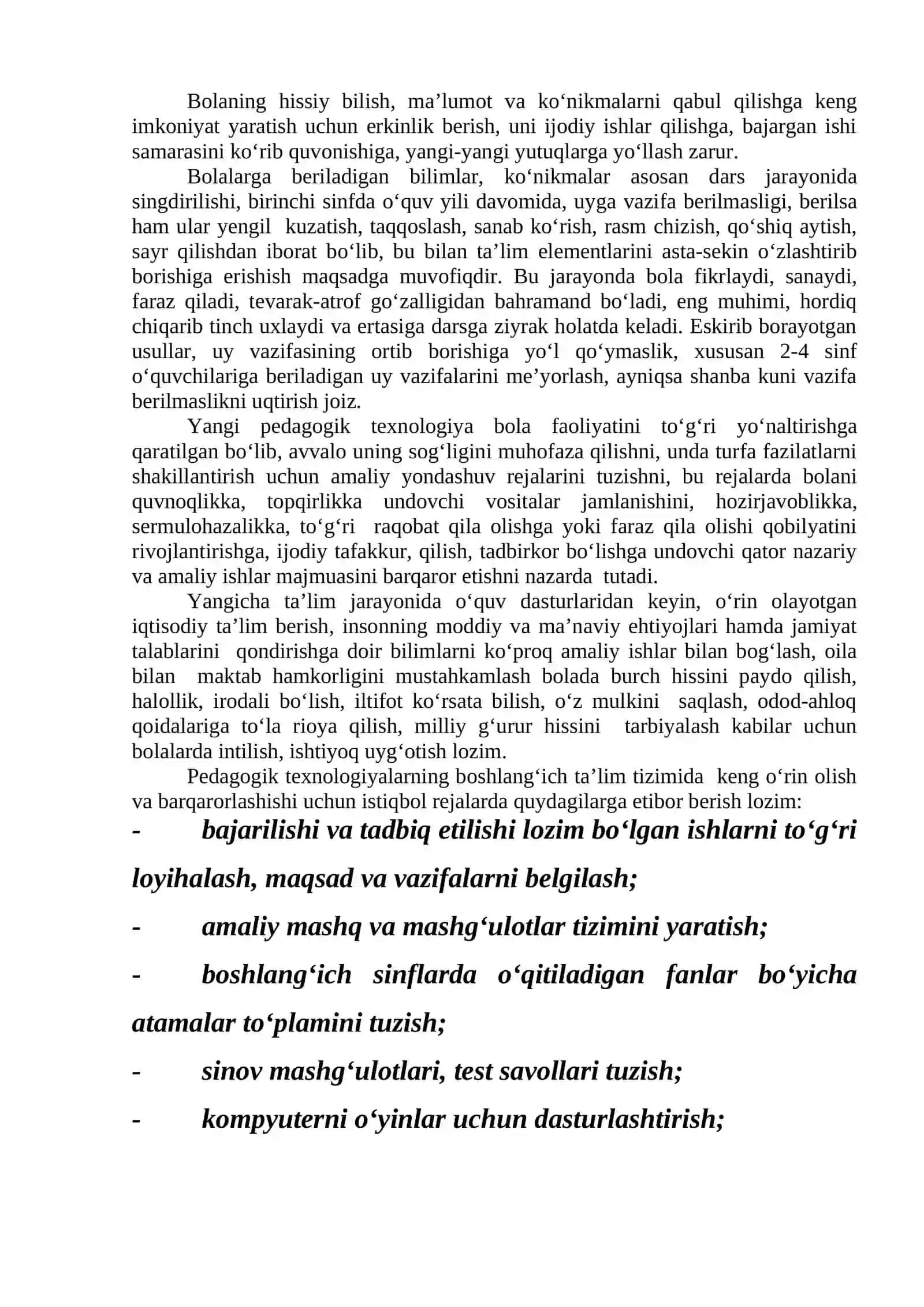 Darslarni ilg‘or pedagogic texnologiyalar asosida tashkillash va o‘tkazish 4