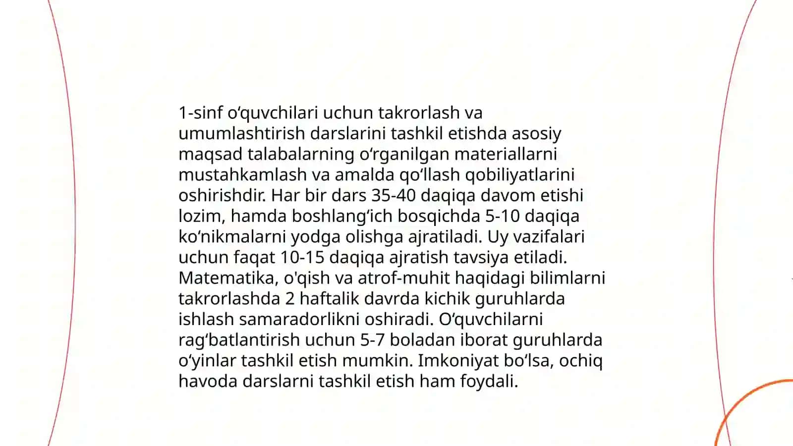 1-sinfda takrorlash-umumlashtirish darslarini tashkil etishga orgatish metodikasi 4