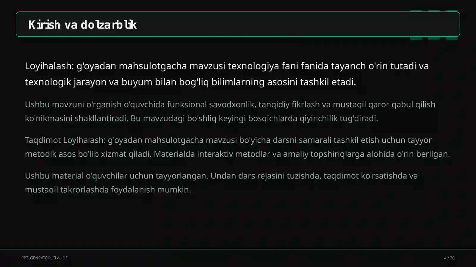 g'oyadan mahsulotgacha (8-sinf) 4