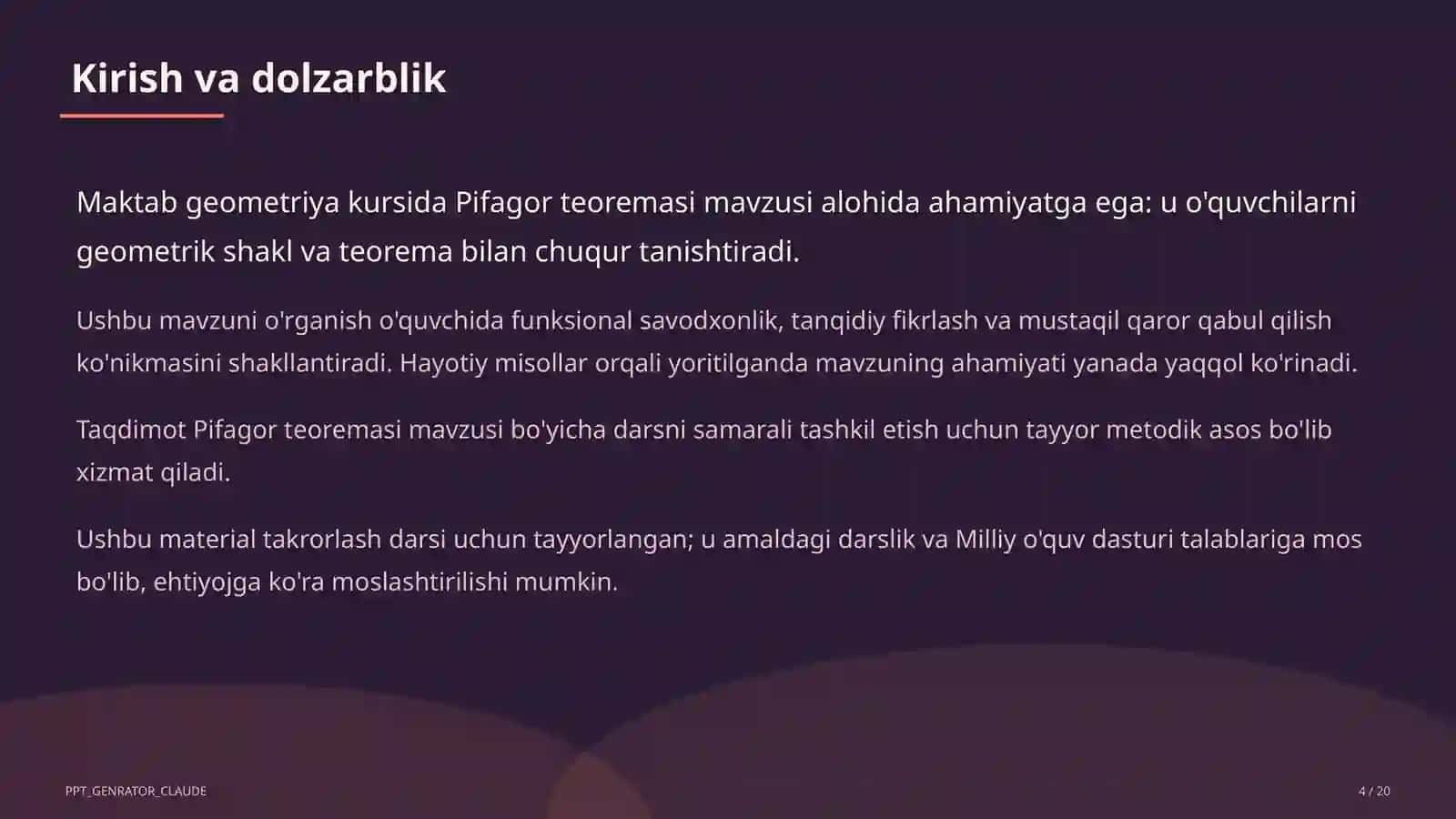 Pifagor teoremasi (8-sinf) 4