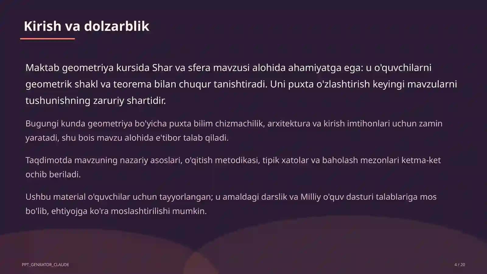 Shar va sfera (11-sinf) 4