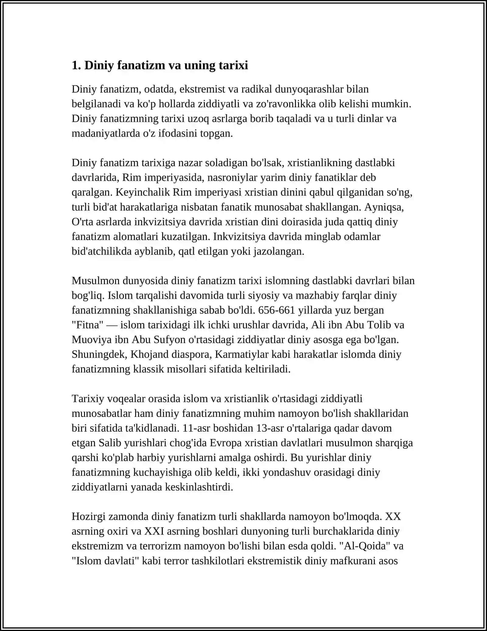 Diniy Fanatizm va uning Tarixi 4