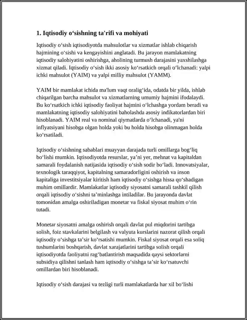 IQTISODIY O‘SISHNING MOHIYATI VA UNI O‘LCHASH USULLARI 4
