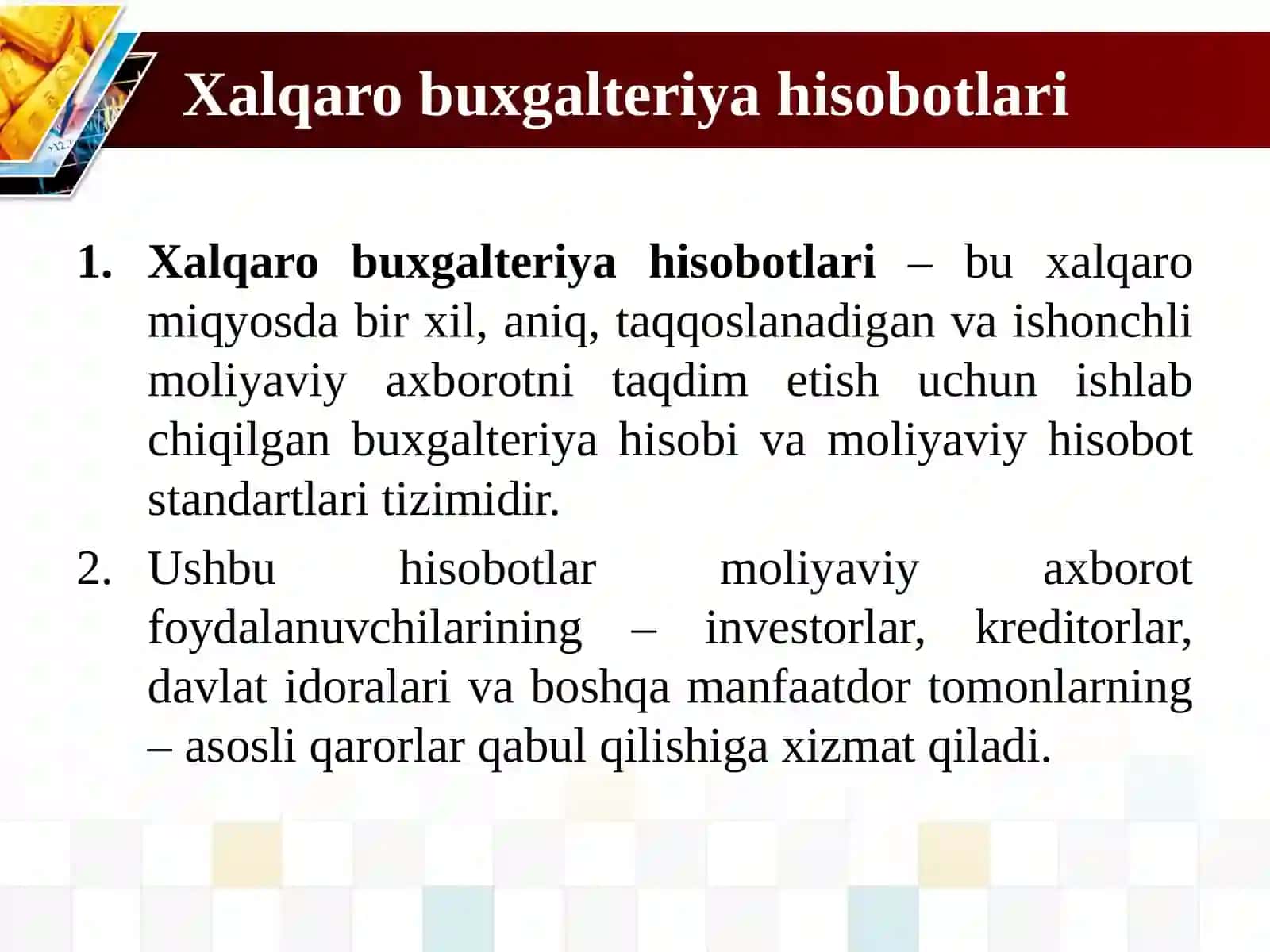 Moliyaviy hisobotni yoritish va hisob siyosatini shakllantirish 4