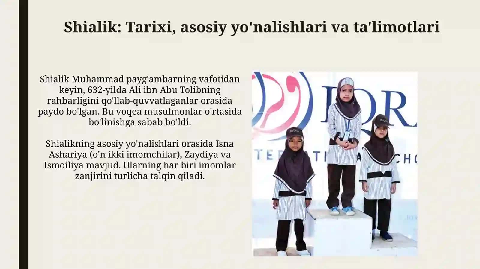 Islomdagiyoʻnalishlarvamazhablar 4