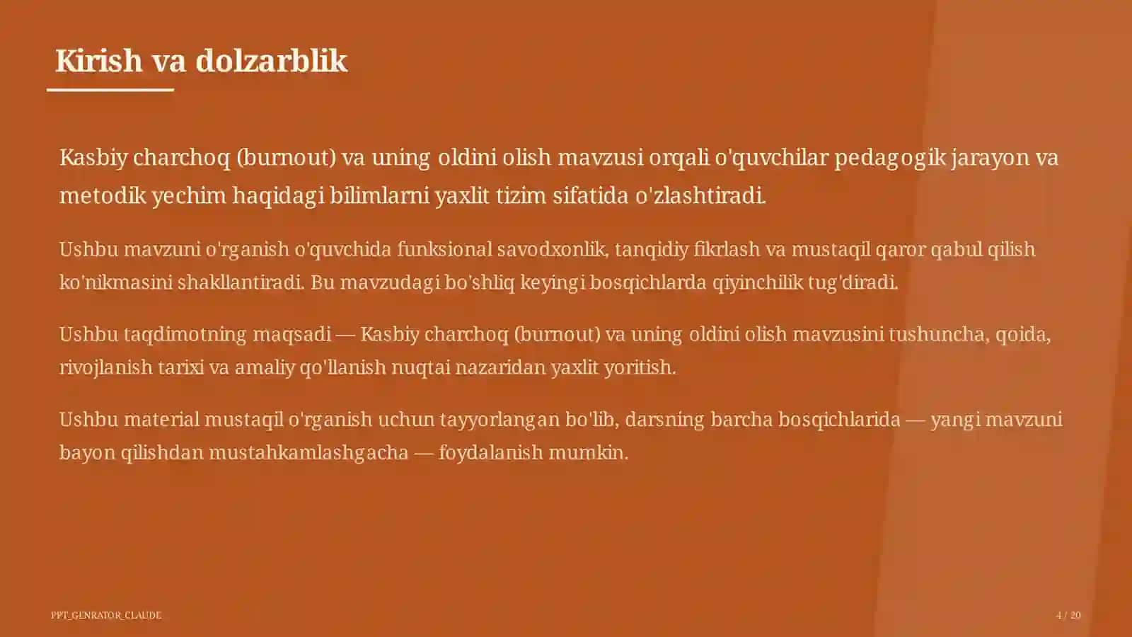 Kasbiy charchoq (burnout) va uning oldini olish 4