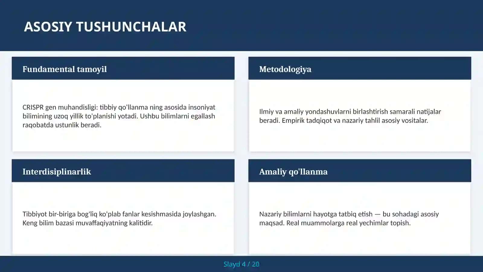 CRISPR gen muhandisligi: tibbiy qo'llanma 4