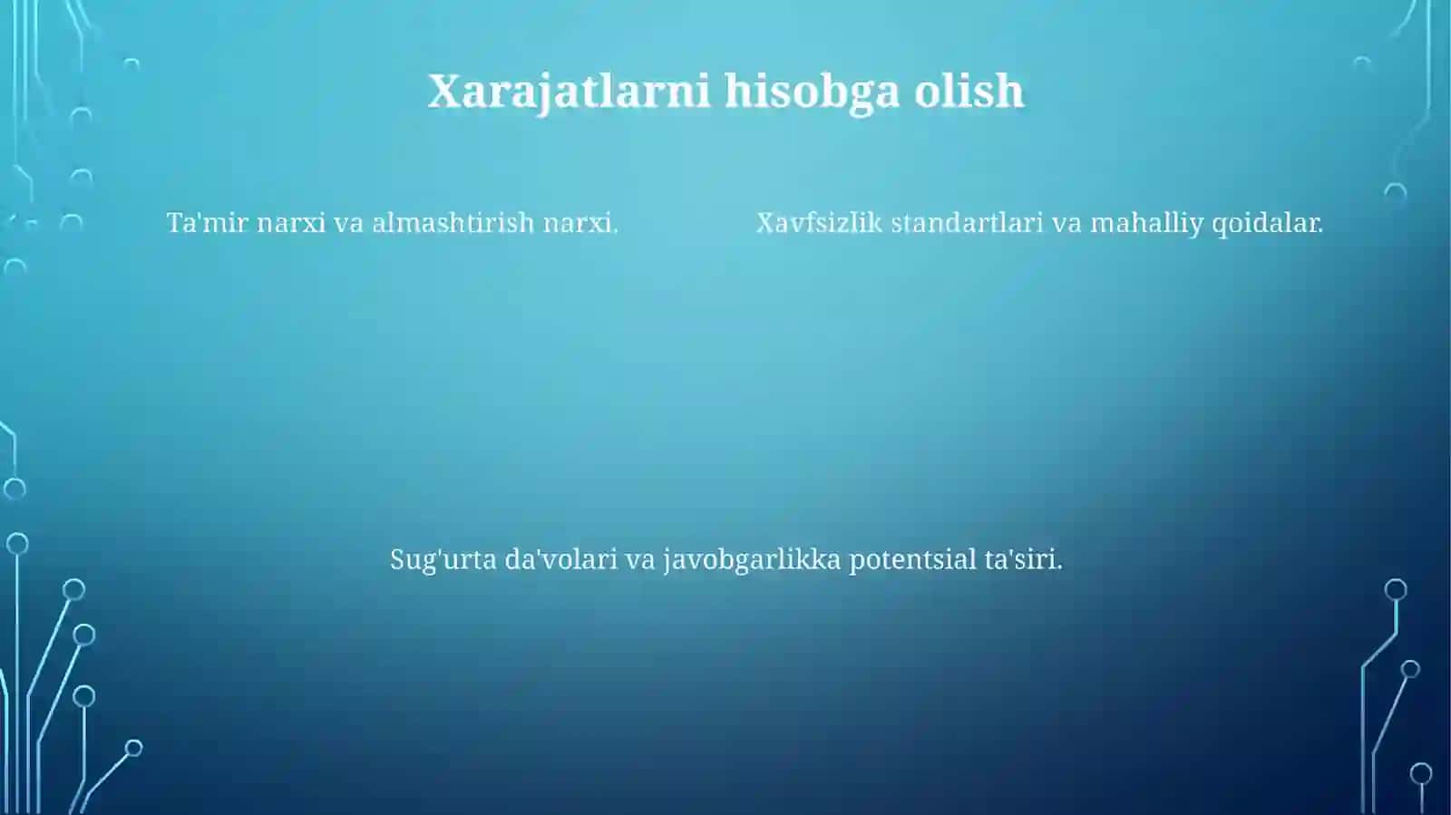 Avtomobilyoʻllarini tamirlangan obektlarini qabul qilish 4