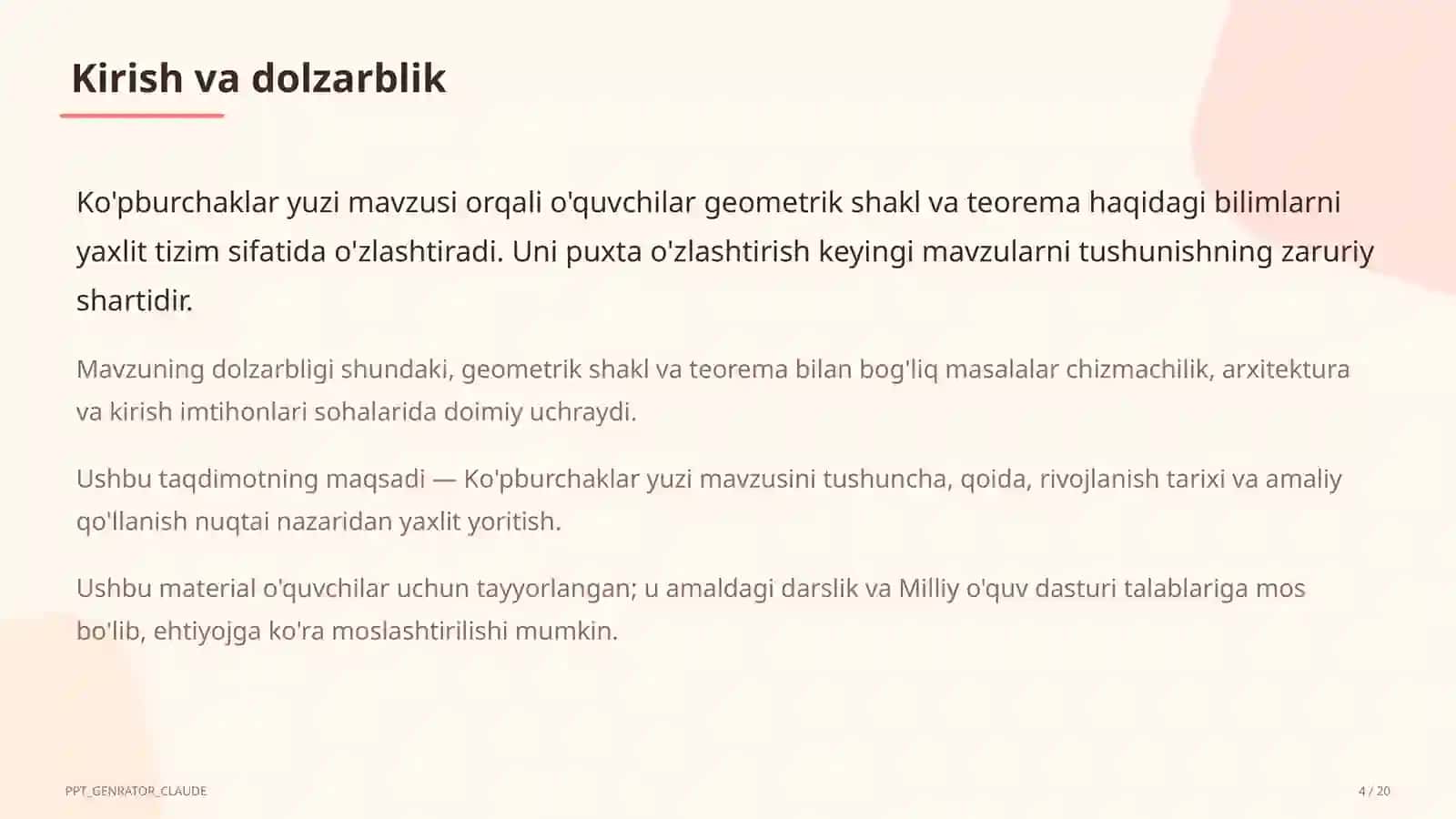 Ko'pburchaklar yuzi (8-sinf) 4