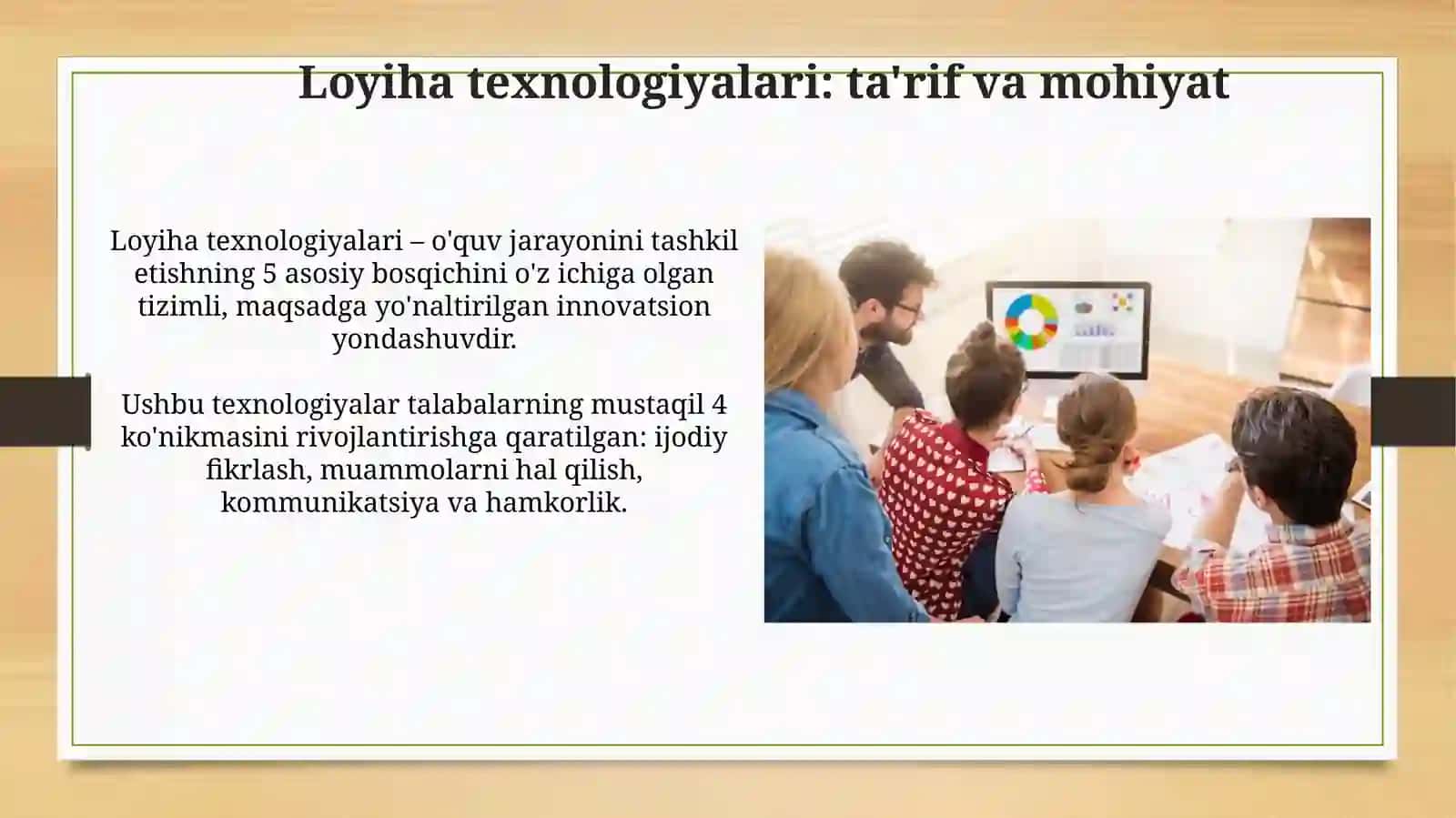 Loyiha Texnologiyalari va Ta'lim 4
