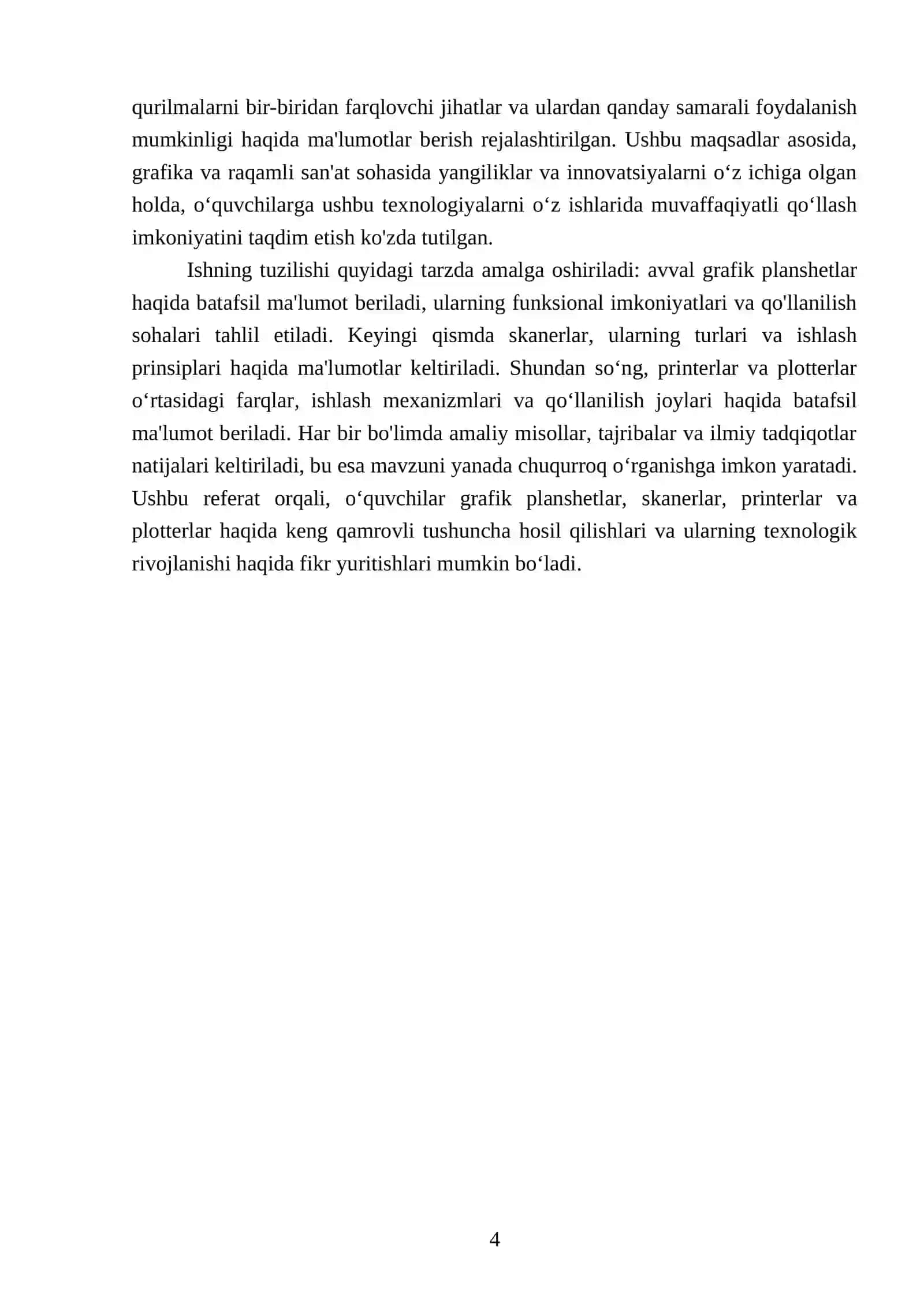 Grafik planshetlar, skanerlar, printerlar va plotterlar haqida tushuncha 4