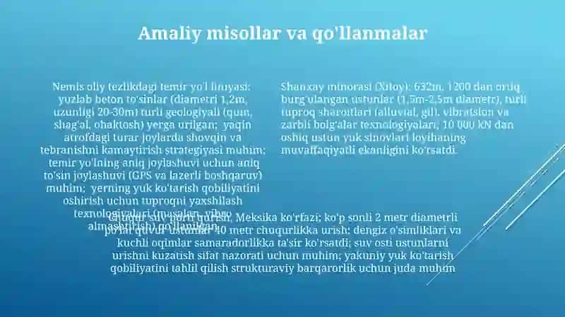 To‘ldiriladigan qoziqlarni barpo etish texnologiyasi 4