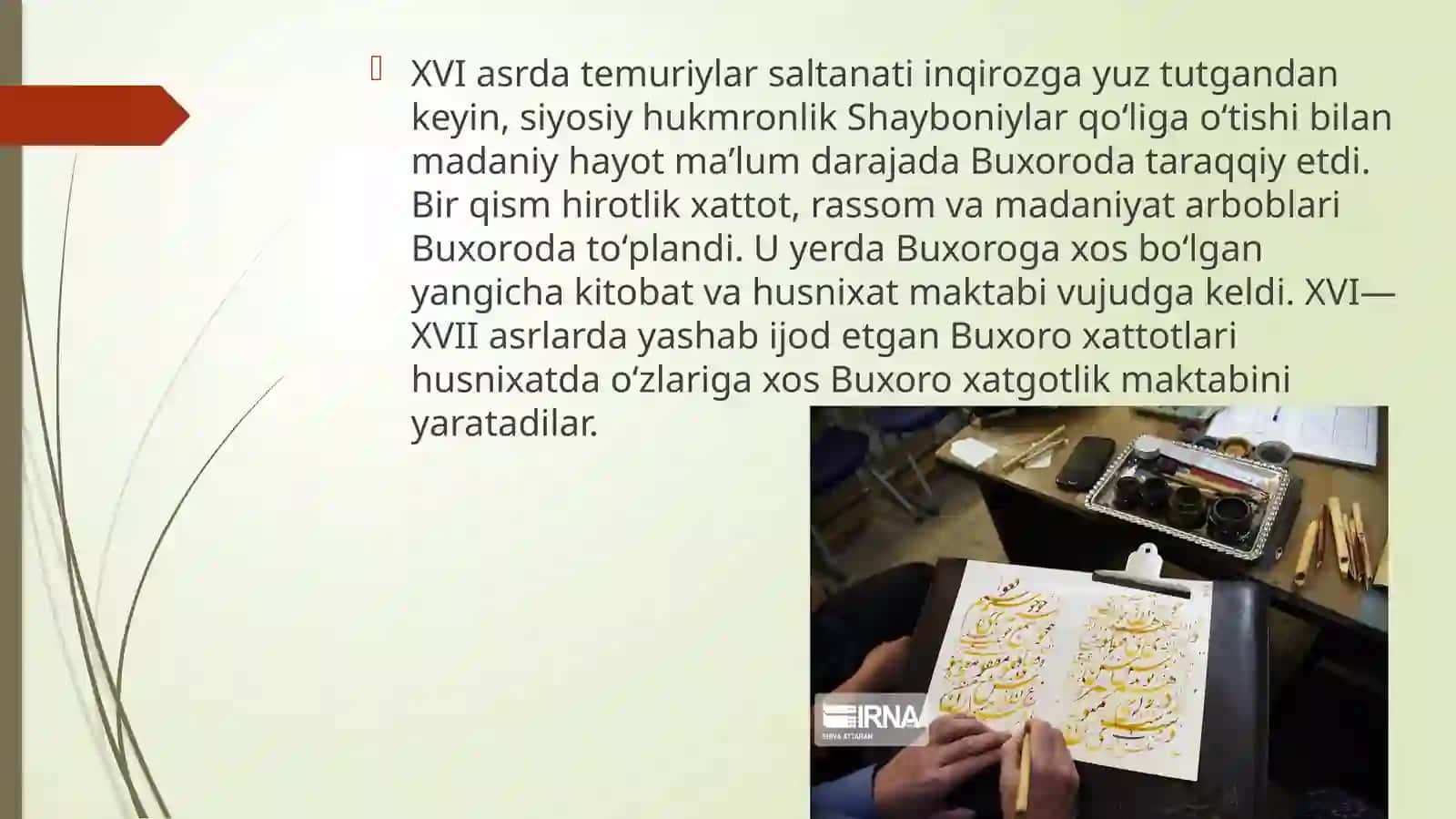 Tarixiy davrlarda xattotlik maktabi va an’analari 4