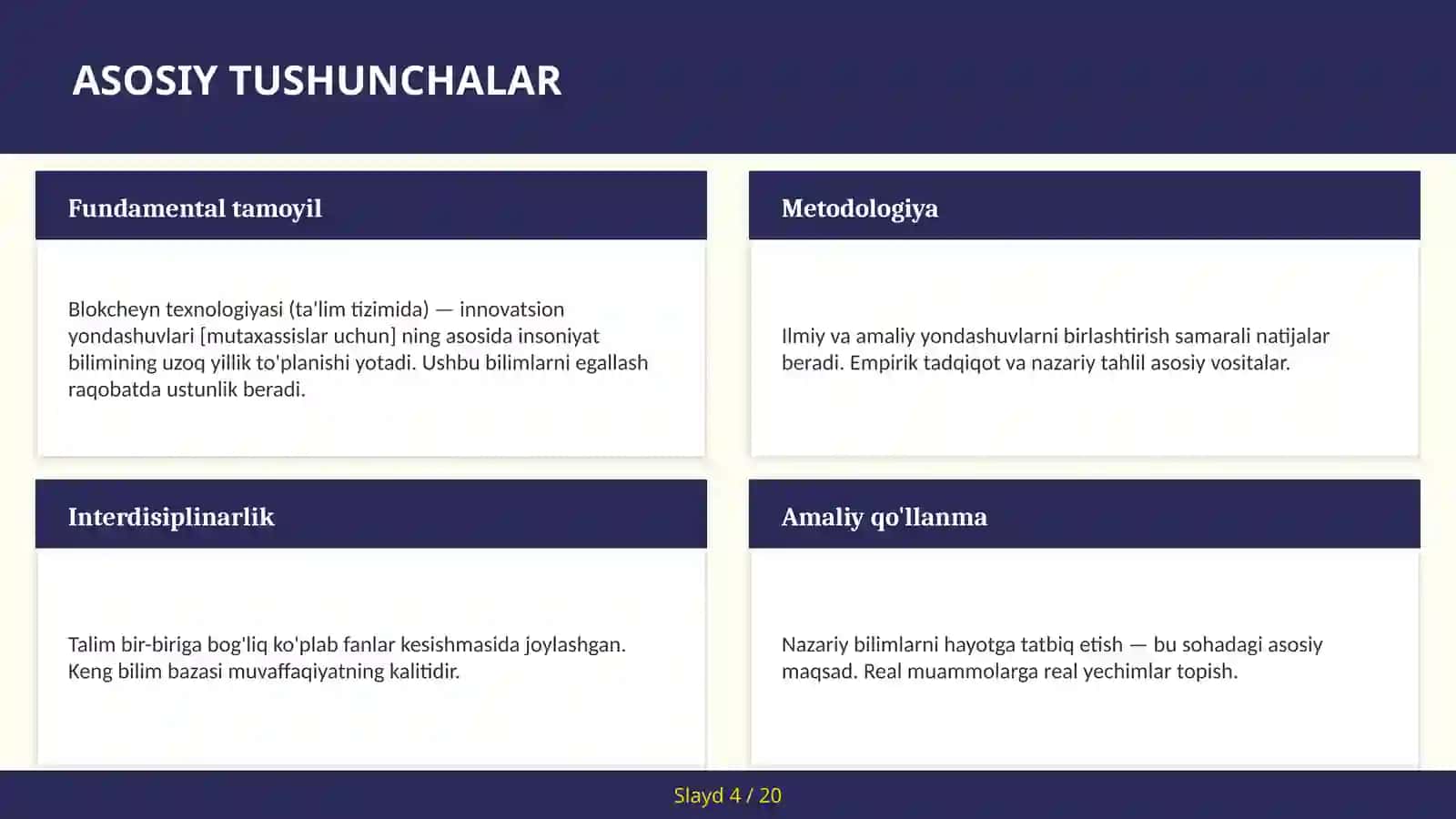 Blokcheyn texnologiyasi (ta'lim tizimida) — innovatsion yondashuvlari [mutaxassislar uchun] 4