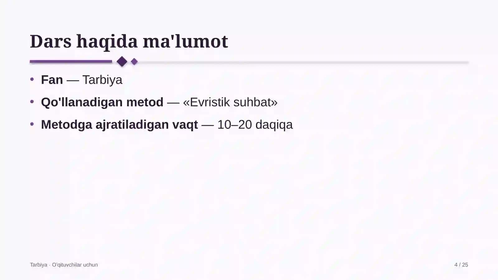 tarbiya darslarida evristik suhbat metodidan foydalanish 2198 4