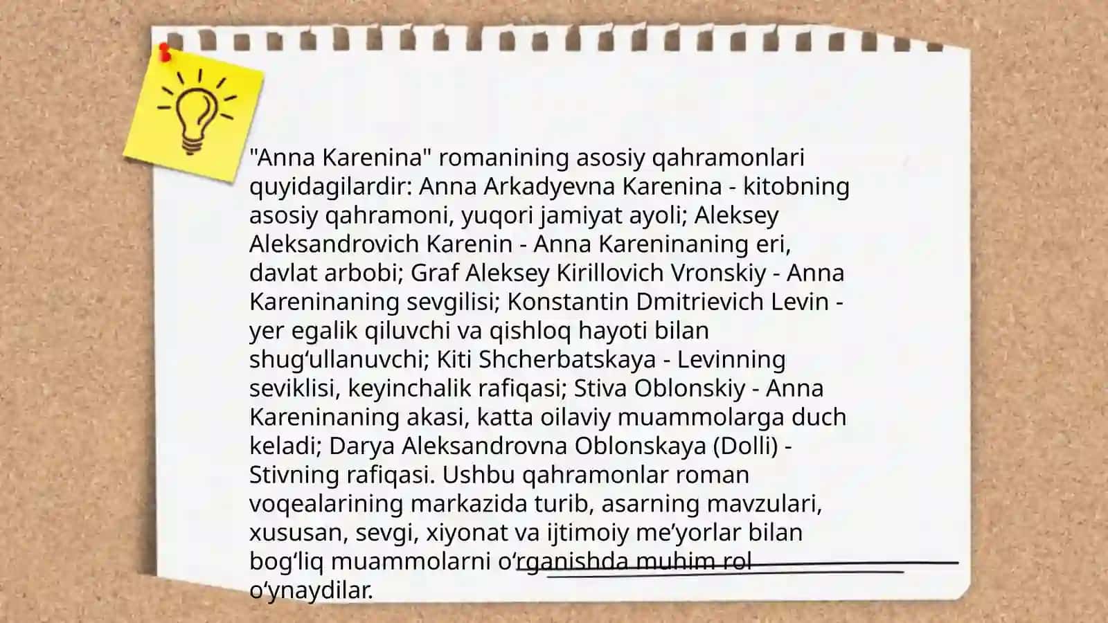 Anna Karanina va Oʻtkan kunlar asarini solishtirib slayd tuzish kerak 4