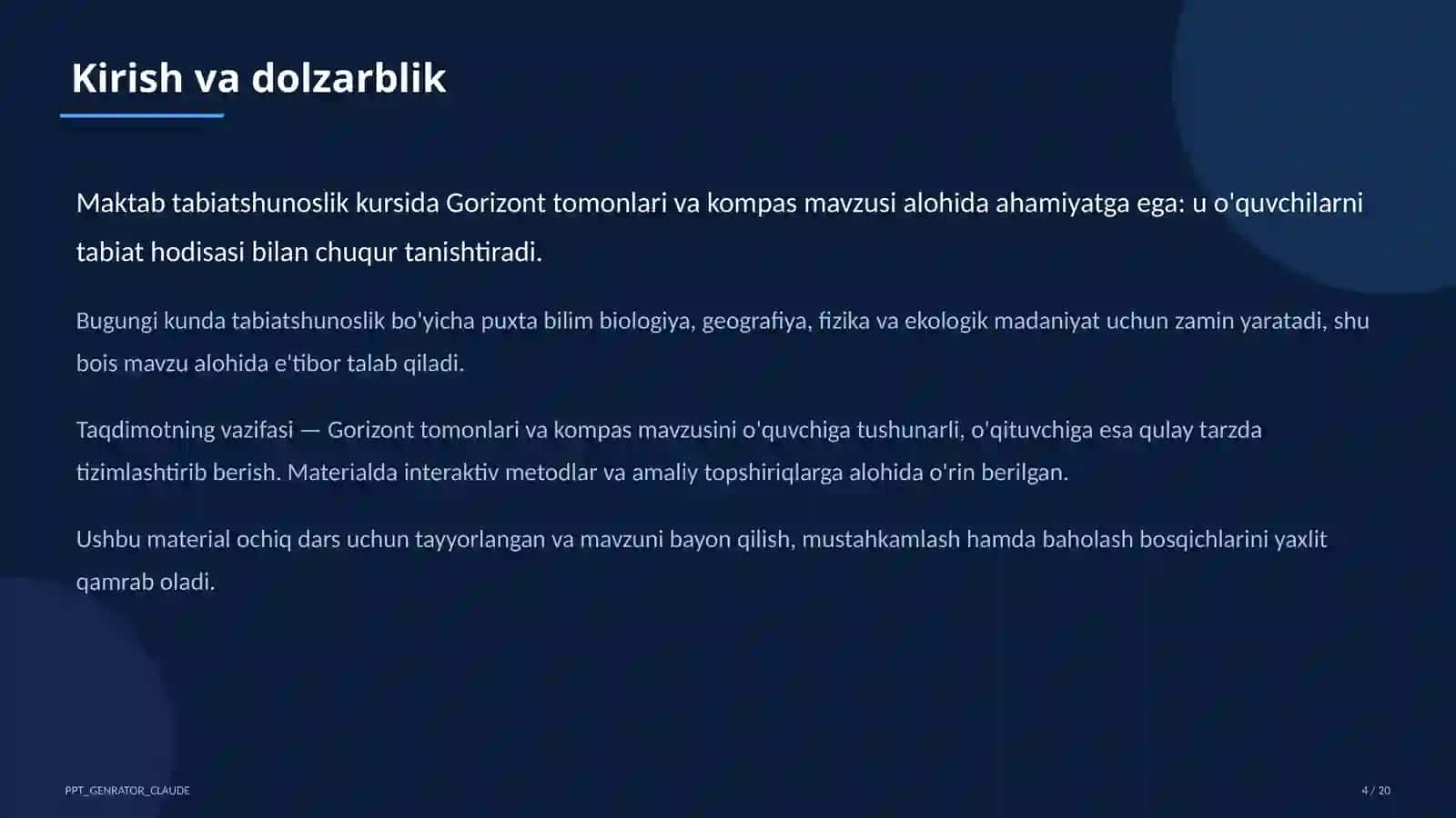 Gorizont tomonlari va kompas (3-sinf) 4