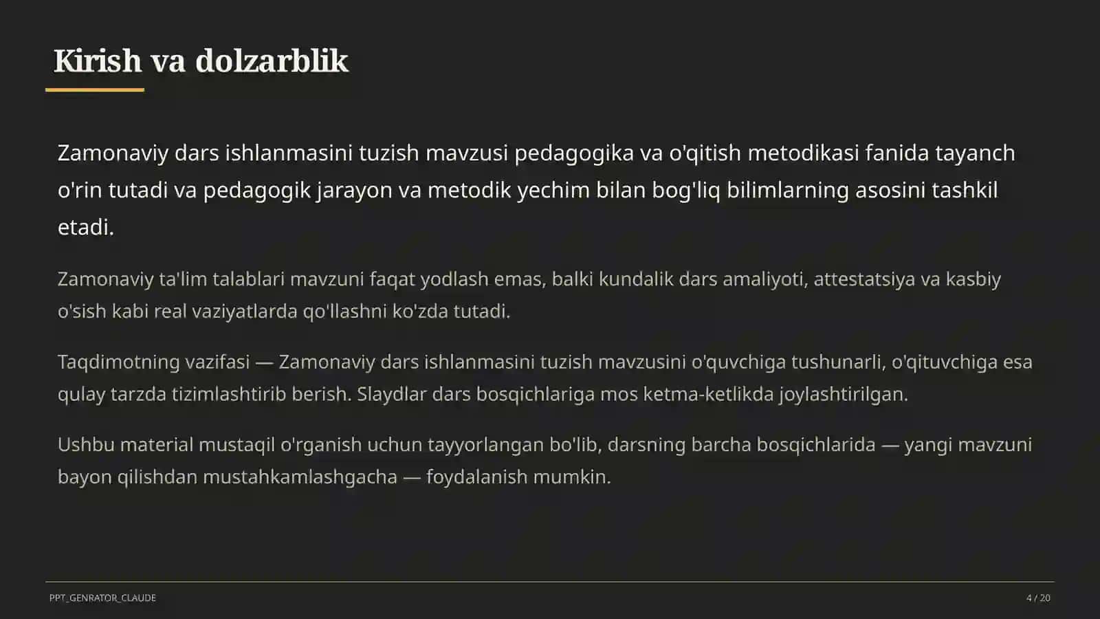 Zamonaviy dars ishlanmasini tuzish 4