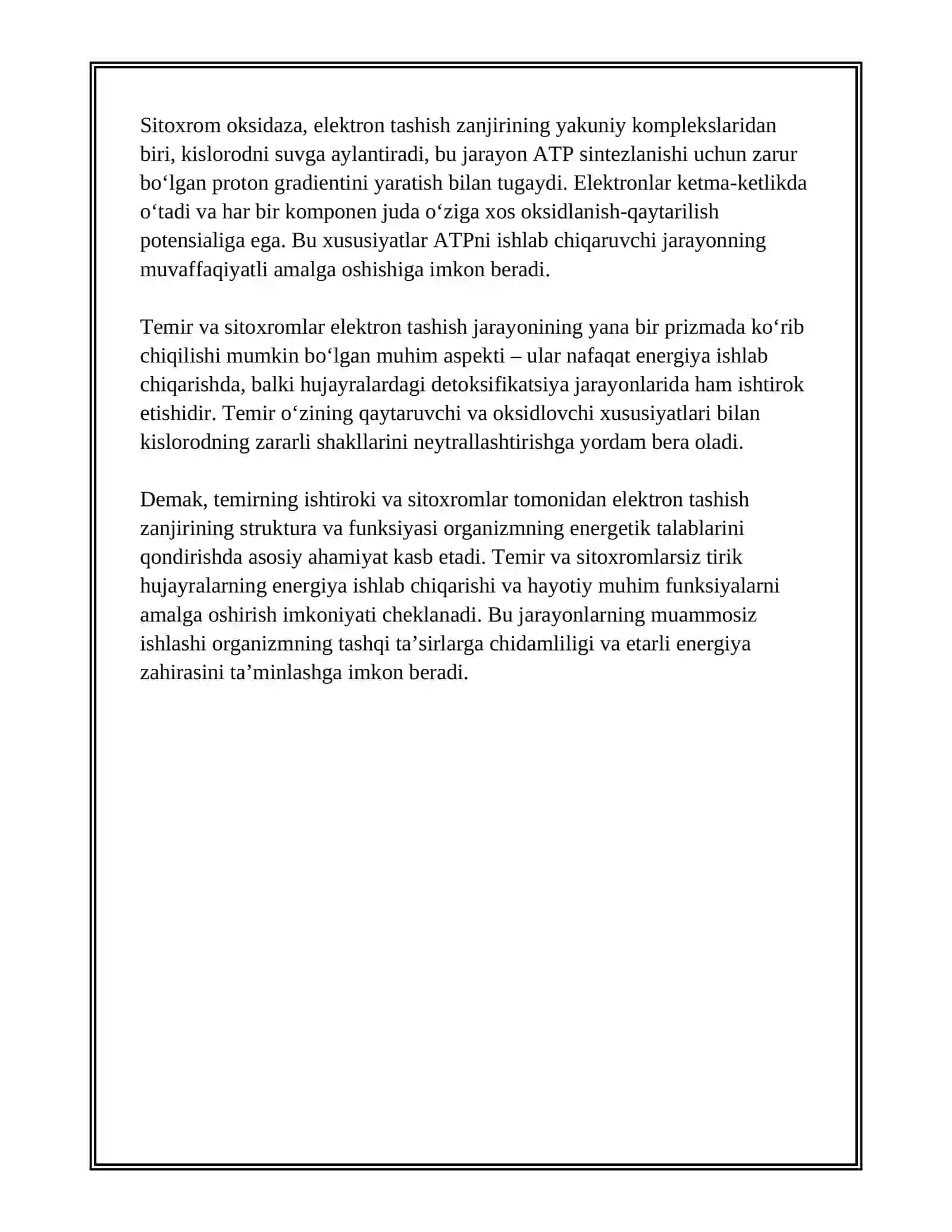 BIOGEN METALLAR ISHTROKIDA KETADIGAN ASOSIY BIOKIMYOVIY JARAYONLAR 4