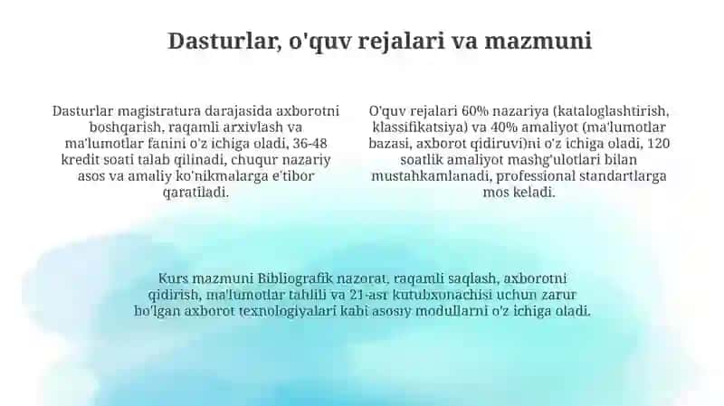 Kutubxonachi kadrlar tayyorlash 4
