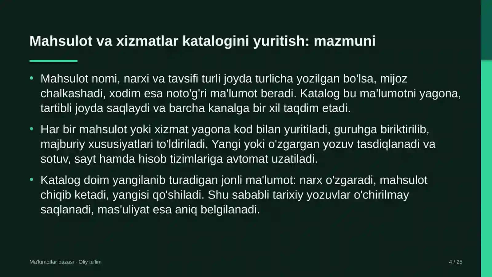 Axborot texnologiyalari sohasida mahsulot va xizmatlar katalogini yuritish 4
