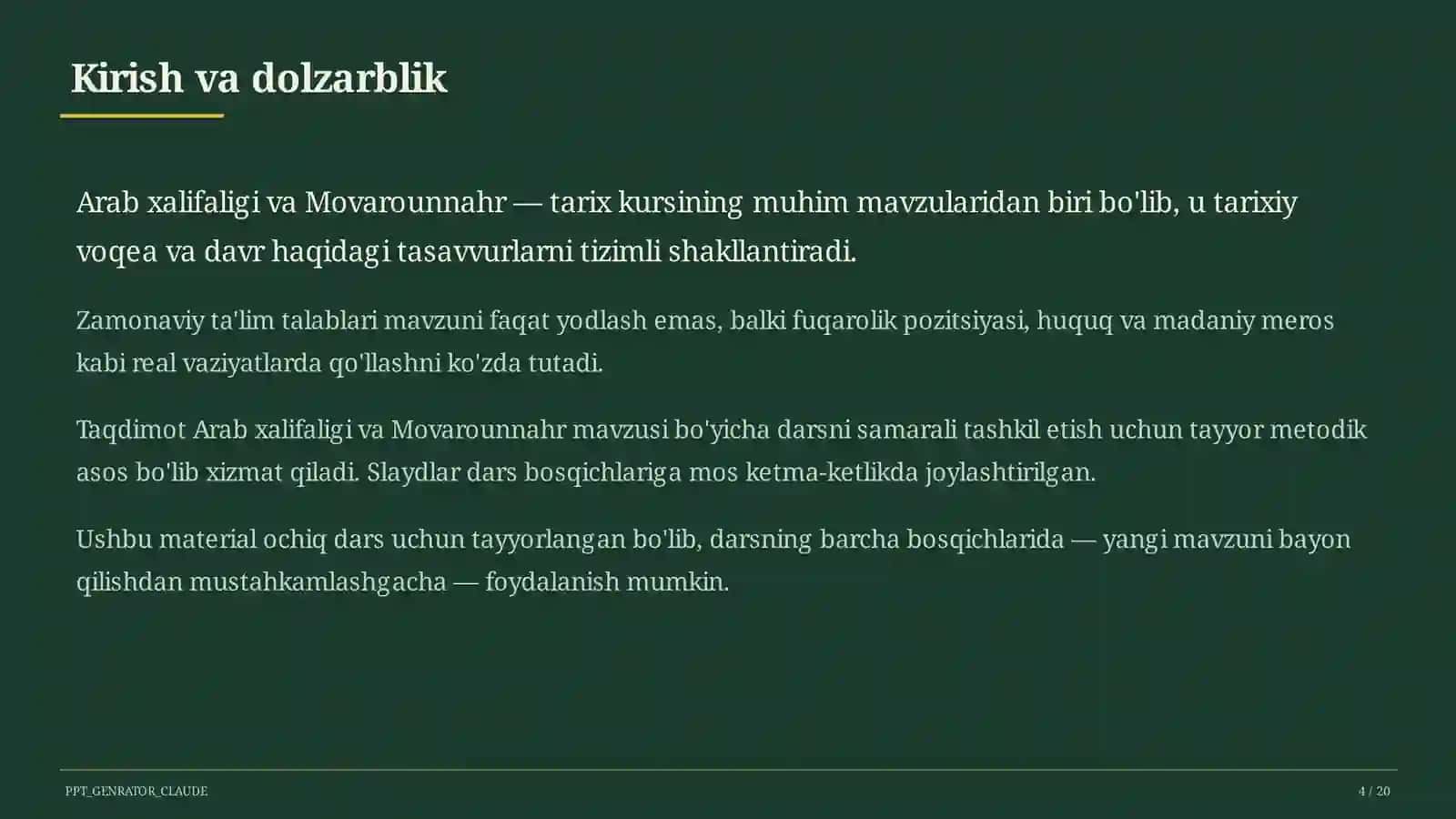 Arab xalifaligi va Movarounnahr (7-sinf) 4