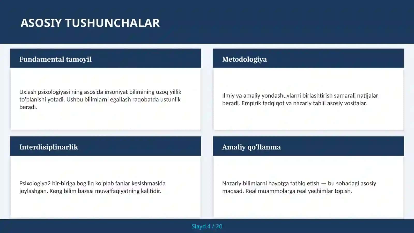 Uxlash psixologiyasi 4