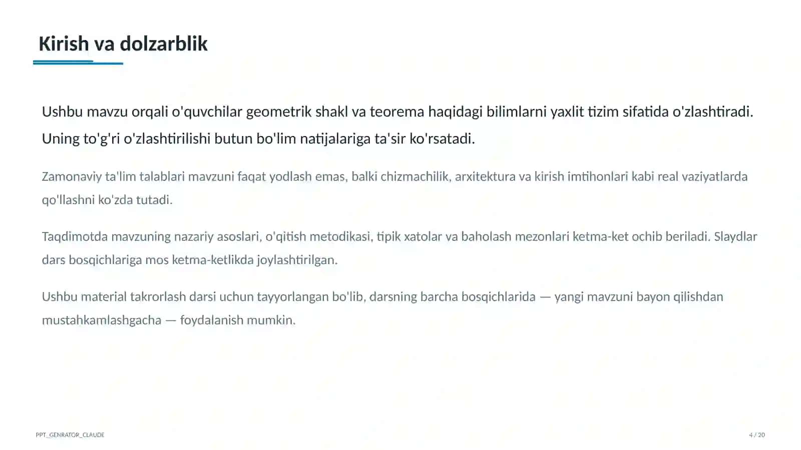 Harakatlar: simmetriya, burish, parallel ko'chirish (9-sinf) 4
