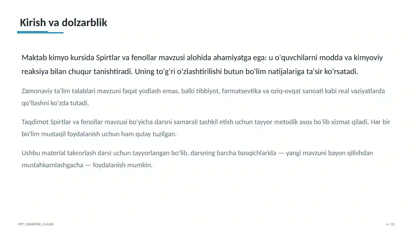 Spirtlar va fenollar (10-sinf) 4