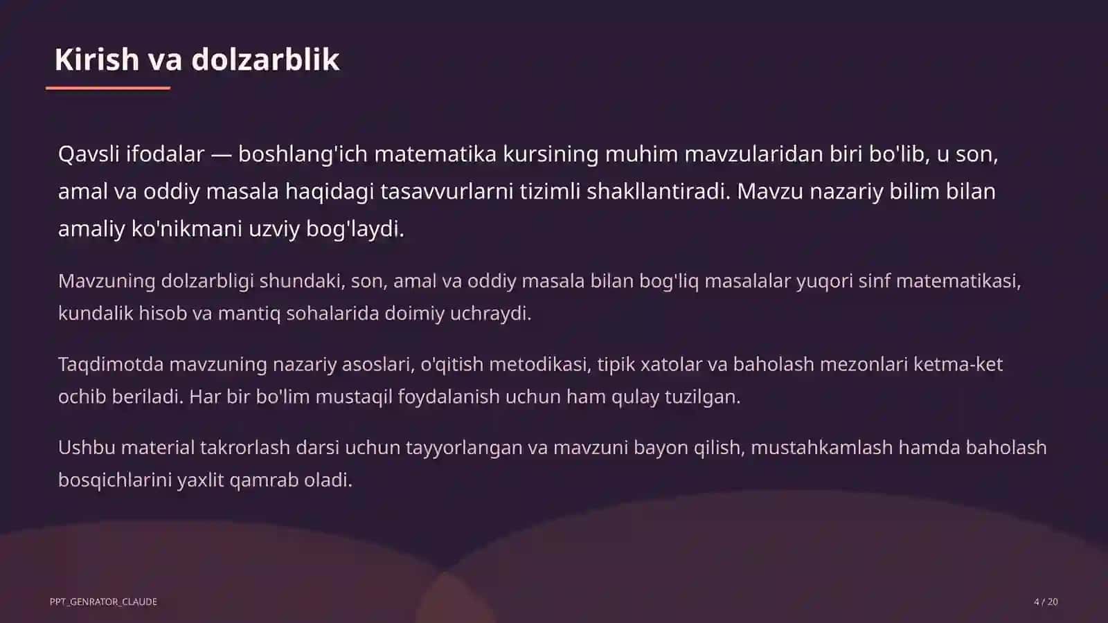 Qavsli ifodalar (2-sinf) 4