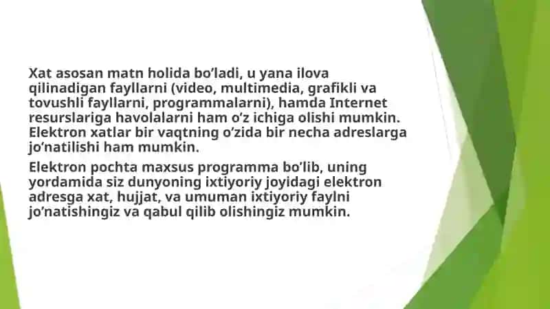 E-mail haqida ma`lumot va ulanishlash 4