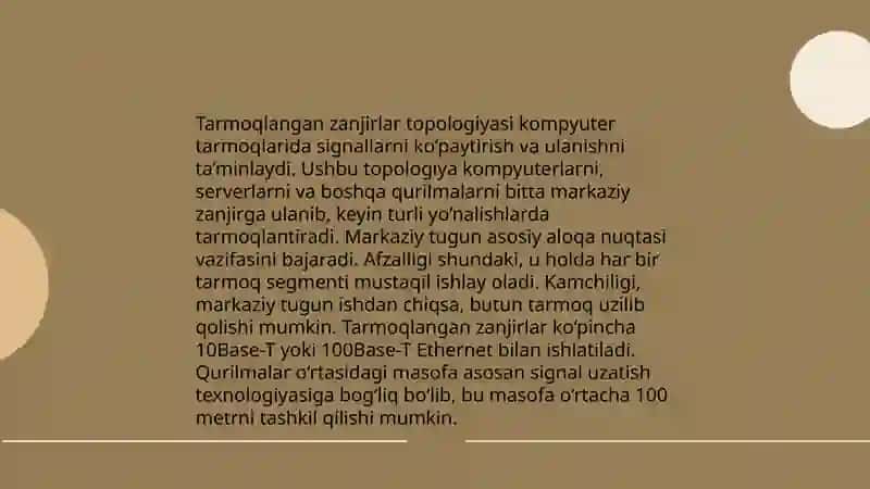 Tarmoqlangan zanjirlar 4