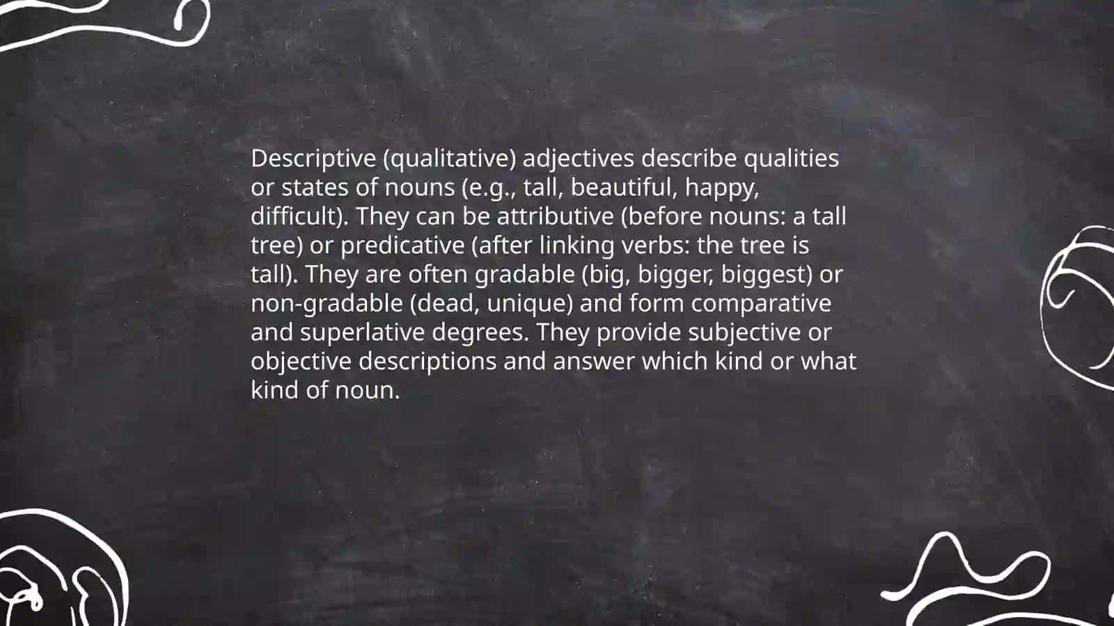 Adjectives va uning turlari 4