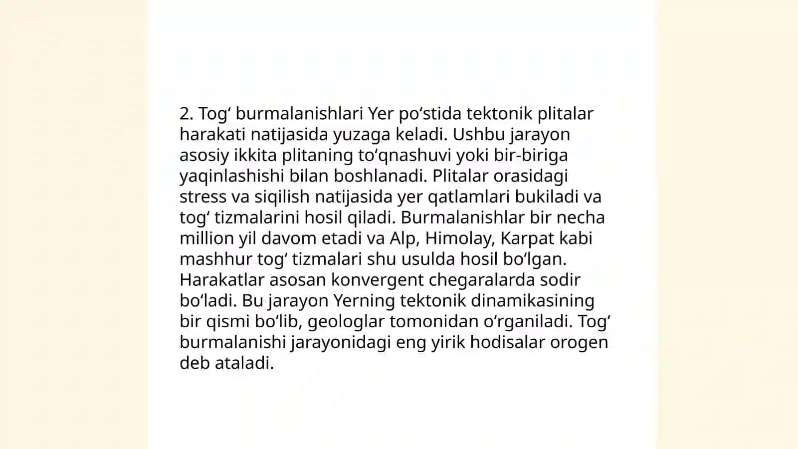 Togʻ burmalanishlari 4