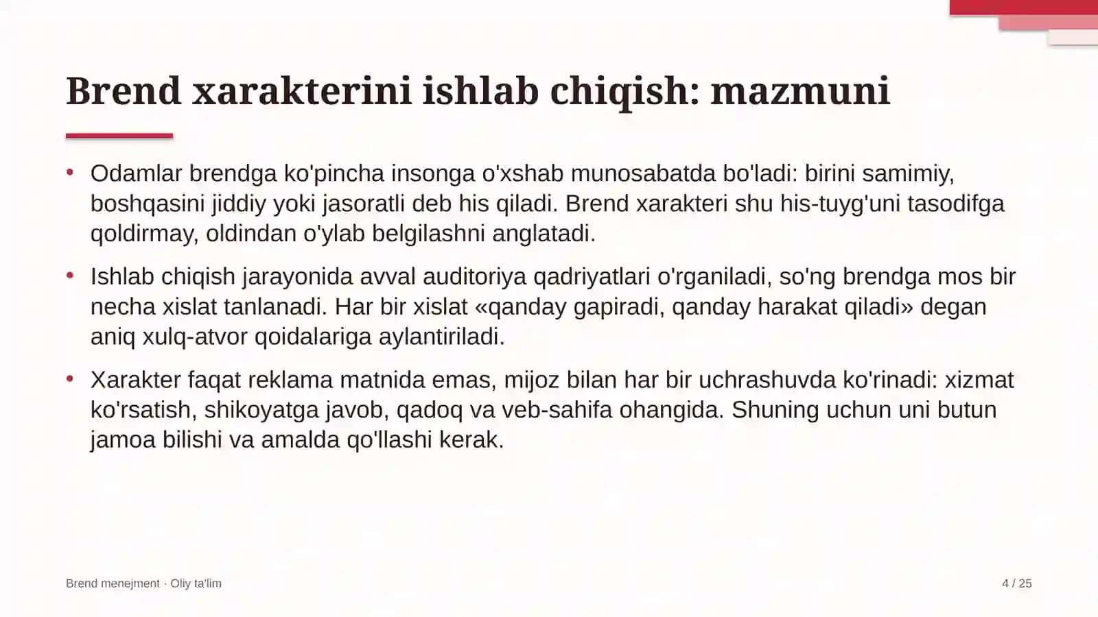 Dasturiy ta'minotni testlash sohasida brend xarakterini ishlab chiqish 4