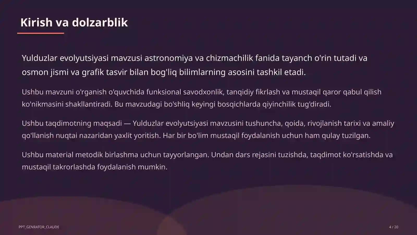 Yulduzlar evolyutsiyasi (11-sinf) 4