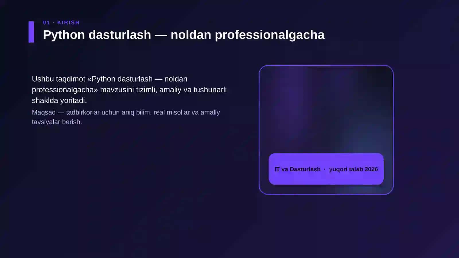 Python dasturlash — noldan professionalgacha 4