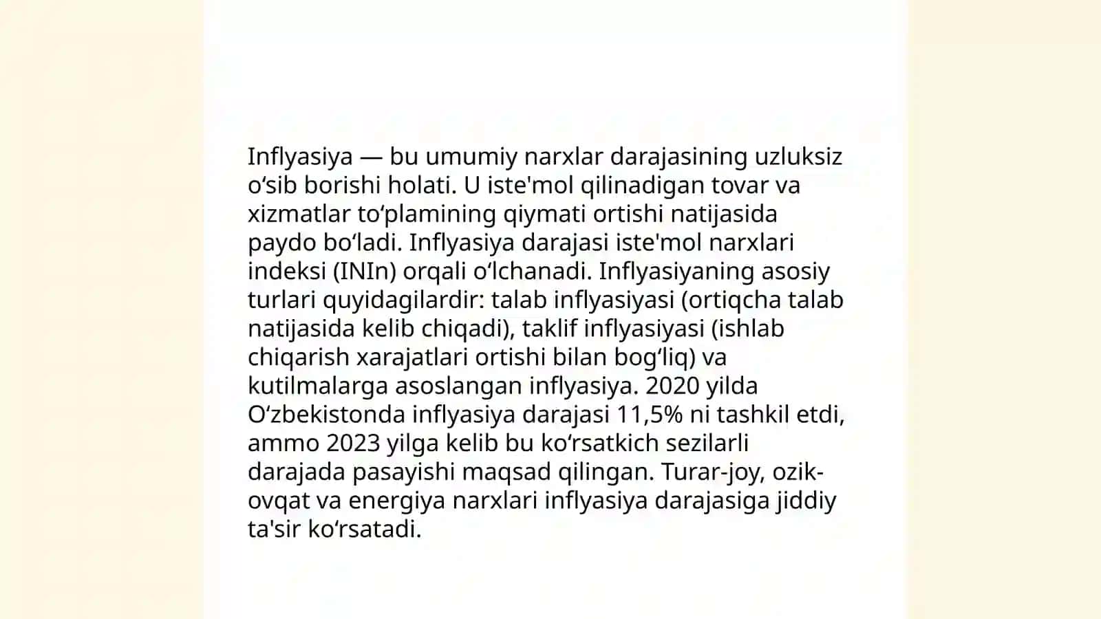 Antinflyasiya siyosati va uni amalga oshirish xususiyatlari 4