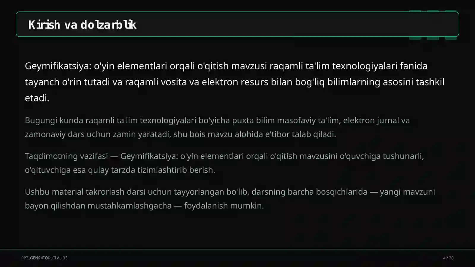 Geymifikatsiya: o'yin elementlari orqali o'qitish 4