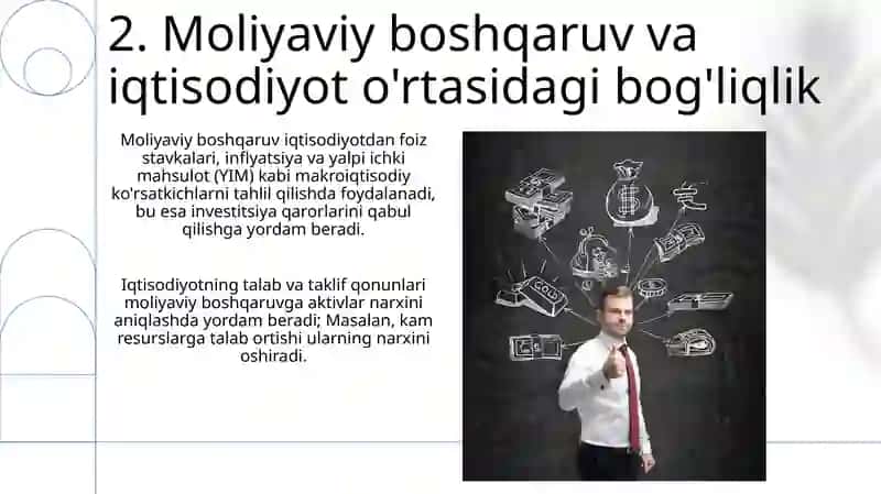Moliyaviy boshqaruvning boshqaruv sub'ektlari va boshqa fanlar o'rtasidagi bog'liqlik 4