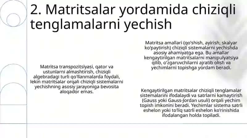 Matritsalar va ular ustida amallar 4