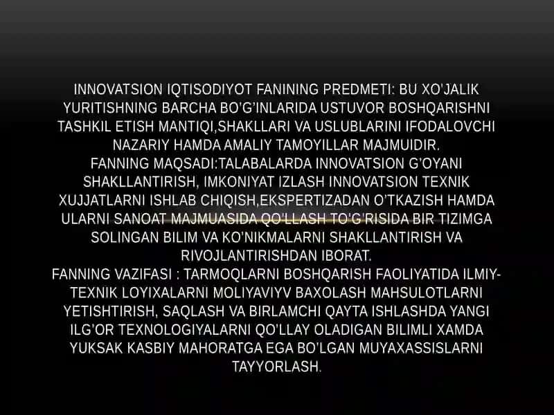 INNOVATSION IQTISODIYOT FANI 4