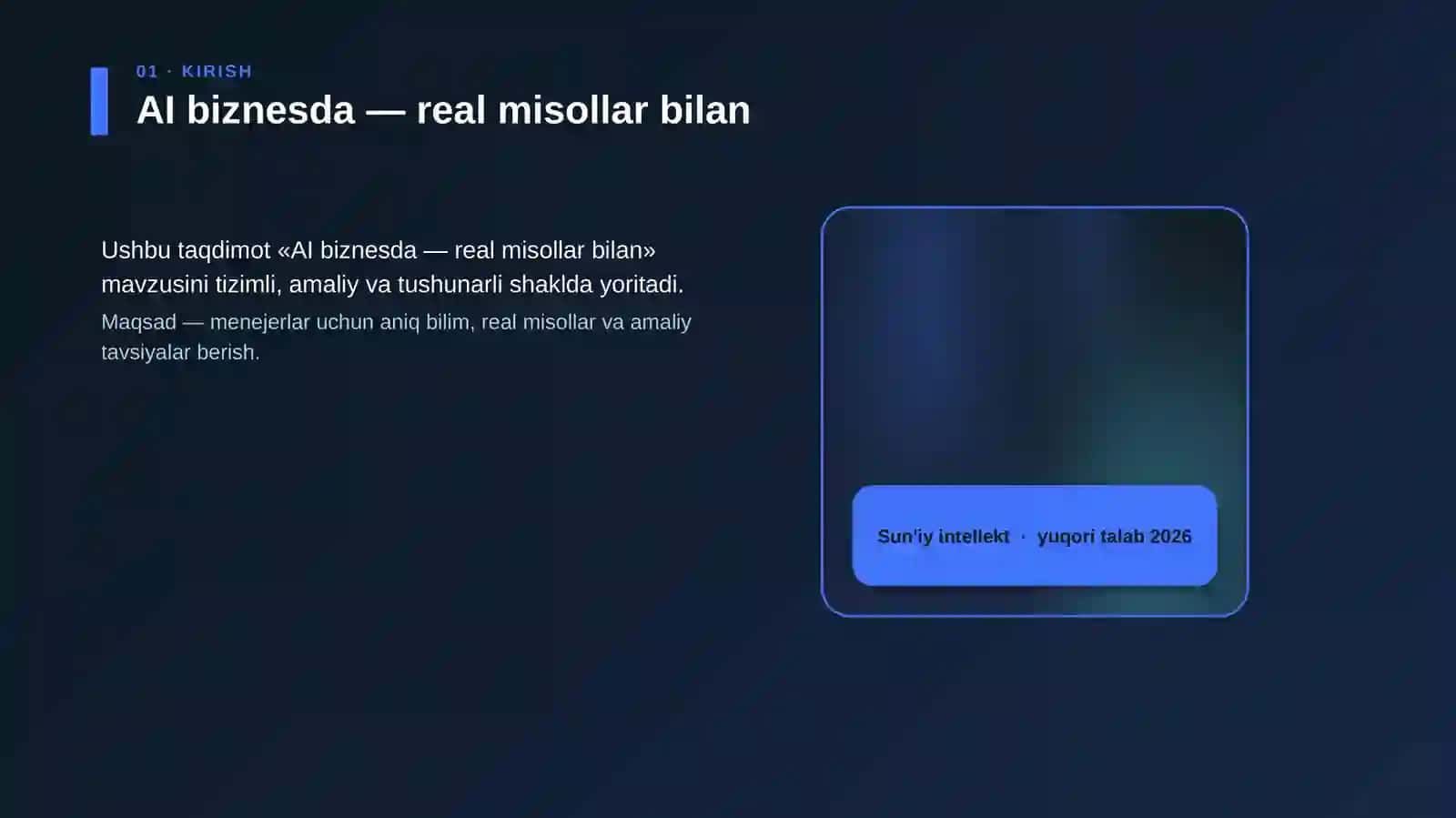 AI biznesda — real misollar bilan 4