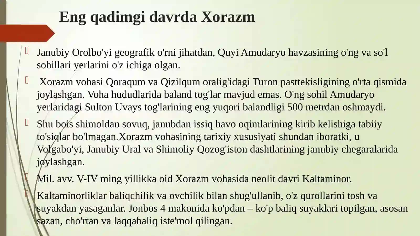Kirish. Xorazm tarixi 4