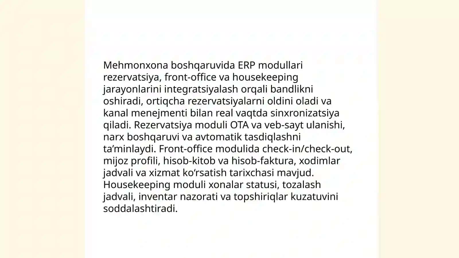 Turizmda ERP tizimlaridan foydalanish 4
