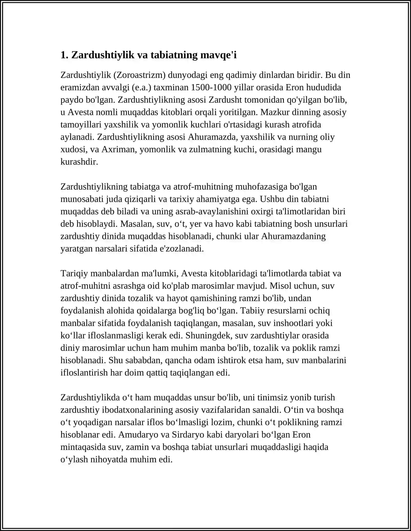 ZARDUSHTIYLIKDA TABIATNING ULUG’LANISHI 4