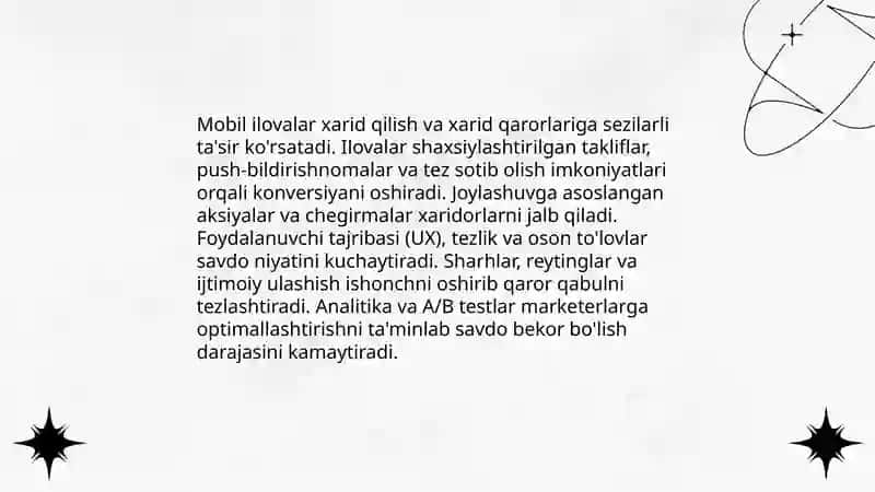 Mobil marketingda mijozlar xulq-atvorining asosiy omillari 4