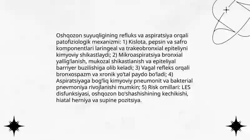 Oshqozon suyuqligi tashilishining klinik ahamiyati 4