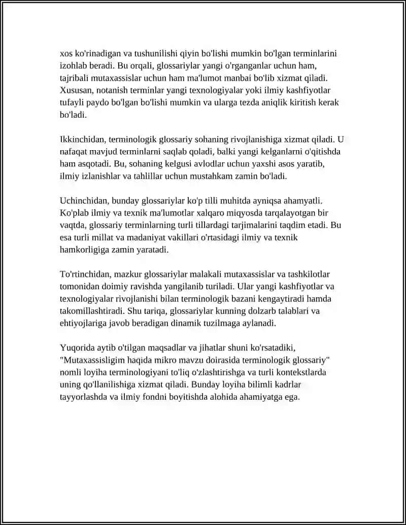 MUTAXASISLIGIM HAQODA MIKRO MAWZU DOIRASIDA TERMINOLOGIK GLOSSARIY 4