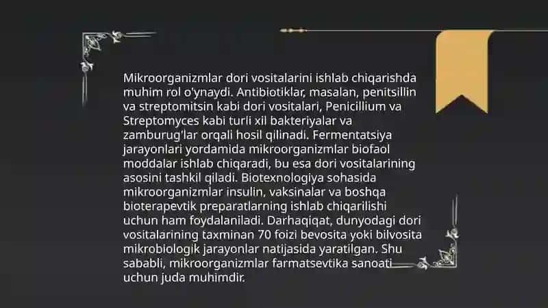 Farmasevtika mahsulotlari sifatining mikrobiologik koʻrsatkichlarini aniqlash ifloslanishini oldini olish choralari 4